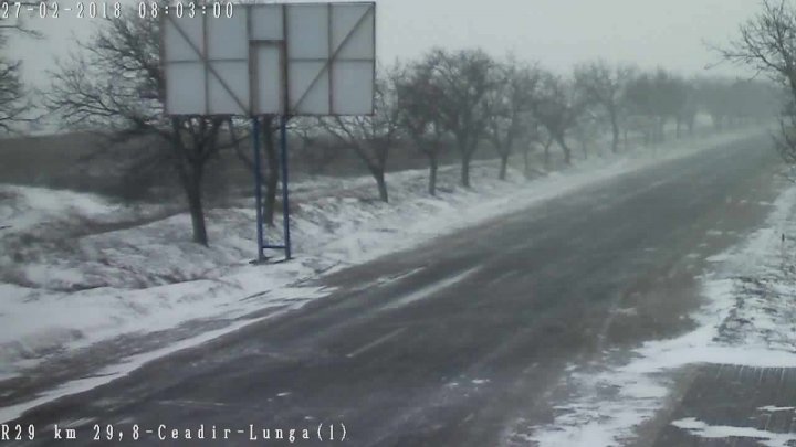 Winter storm in Moldova. State of National Roads