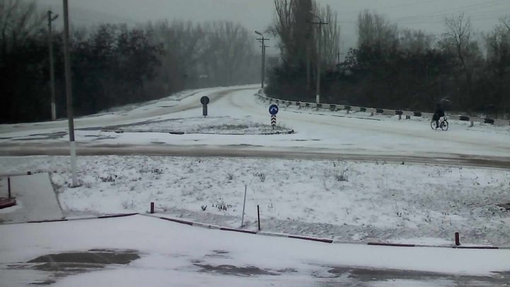 Winter storm in Moldova. State of National Roads