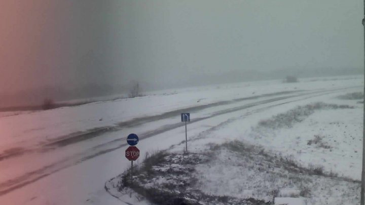 Winter storm in Moldova. State of National Roads