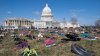 Thousands of children shoes were placed in front of the US Capitol to commemorate children killed in gun violence since 2012