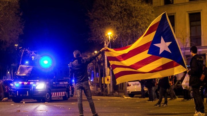 Arrest of Carles Puigdemont caused protests in Catalonia. At least 89 people were injured after clashes with police