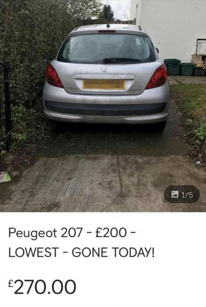 20-year-old put car up for sale starting 270 GBP because it brought her nothing but bad luck