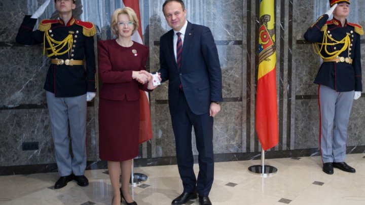 Latvia pledges support for Moldova's European agenda. Speaker of Saeima welcomed in Parliament meeting