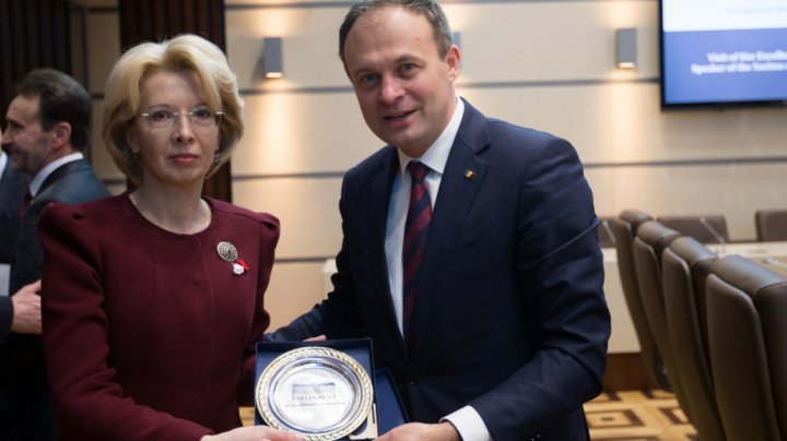 Latvia pledges support for Moldova's European agenda. Speaker of Saeima welcomed in Parliament meeting