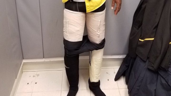 Airline crew member arrested for strapping 4kg of cocaine to his legs, attempting to smuggle in into US