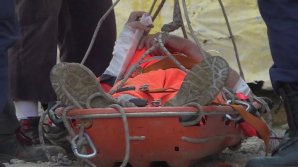 Grave accident on building site. Men fell down of eight floor of building from Buiucani sector