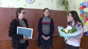 Teacher from Furniceni village surprised by her pupils