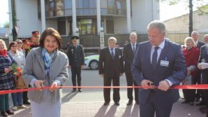 Francysk Skaryna bust unveiled in Chisinau. Ceremony attended by Minister Monica Babuc