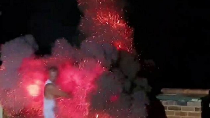 Australian man nearly burned alive after throwing an entire bucket of fire starters into open flames