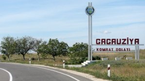 Defiant gesture. Monument with Russian map printed on it built in Gagauzia