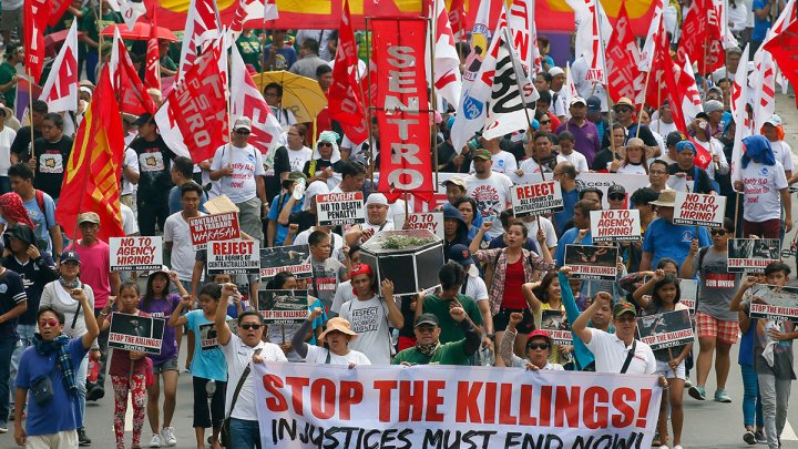 May Day labour marches in Manila and Jakarta