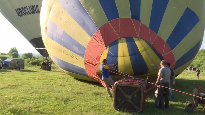 Spectacular hot air balloons in Orhei Vechi sky 