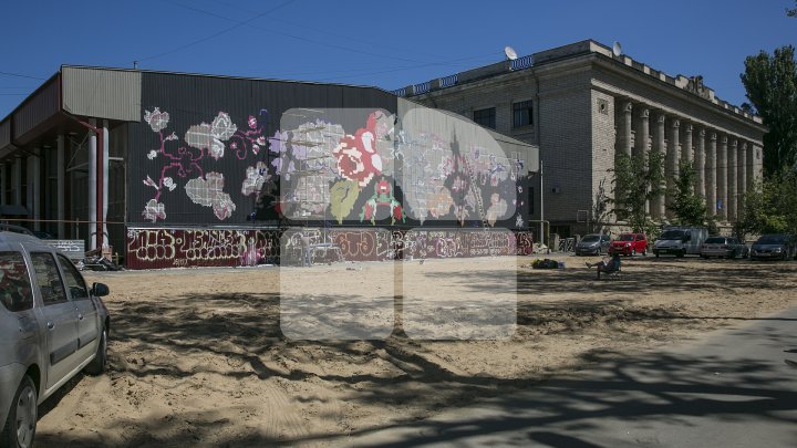 Impressive carpet to be painted on a Capital building