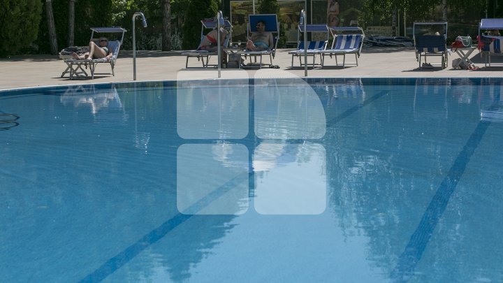 Summer season started. Sexy girls and good looking men at pools from Capital