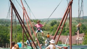 Children's festival in Vatra. Kids enjoy funny activities