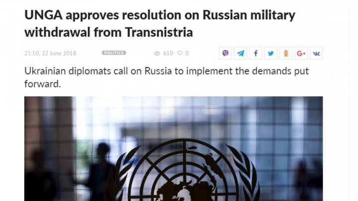 Foreign media about UN's approval resolution on Russian troops withdrawal 