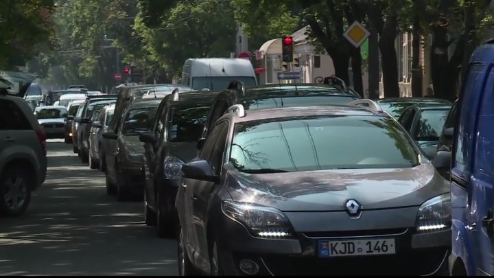 Chaos in Center of Capital. Terrible traffic jam, cars stuck for hours