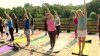 Pilates training in park from Capital. 50 women participated