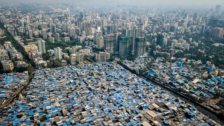 Aerial images by drone reveal the dramatic divide between rich and poor in cities in South Africa, Mexico and India