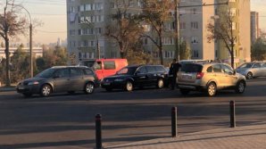 Accident in a row near the Circus. Four cars crashed (PHOTO)