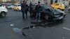 Car crash at intersection between Stefan cel Mare boulevard and Puskin street