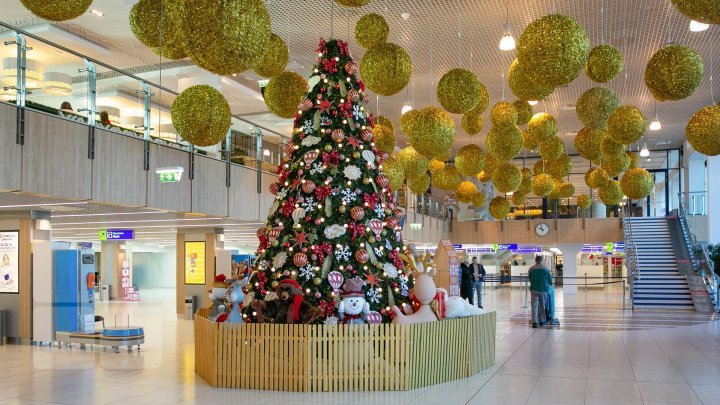 Holiday atmosphere at Chisinau International Airport. What happens there