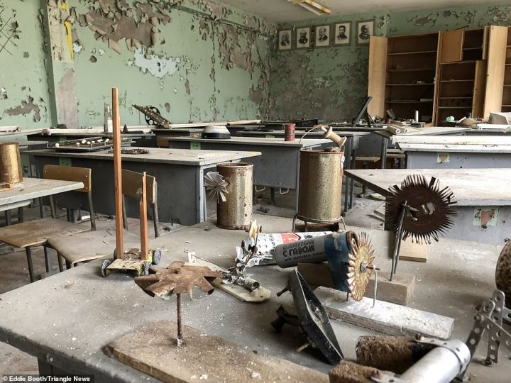 Haunting images show the nuclear wasteland which stands largely untouched since the catastrophe in 1986