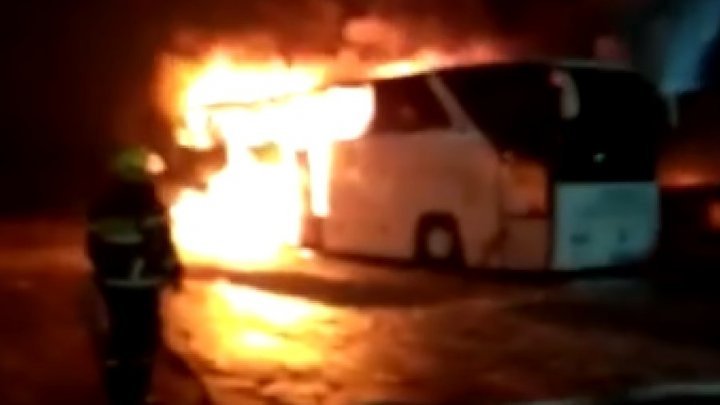 Details of BURNED BUS from Ceadir-Lunga: The fire would have been caused by a business competitor