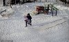 Terrifying moment four-year-old girl fell unconscious after her hoodie caught on climbing frame and tightened around her neck in Russia