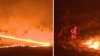 Night video of fierce flames on UK moor