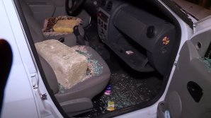 Drunk man from Capital tried to robber a car. People of the law used tear gas to calm him