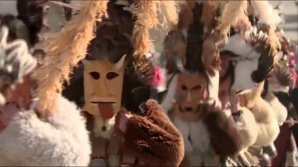 Masks parade in Taraclia. Residents of the town drove away the bad spirits