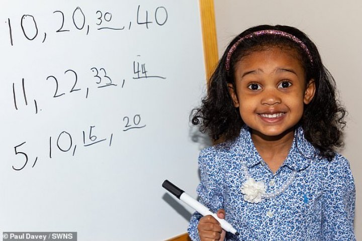 Four-year-old girl has become the UK's second youngest member of Mensa - making her an official genius.