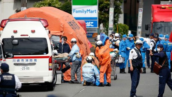 Knife-wielding man stabs 16 schoolkids and kills two adults at bus stop in Japan