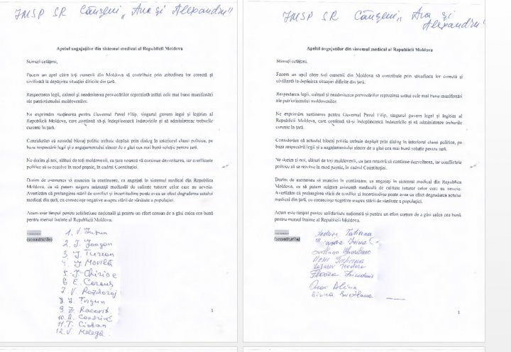 Doctors in Căușeni express support for legal legitimate government of Republic of Moldova