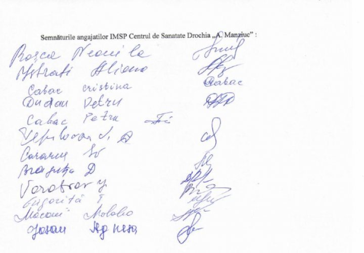 Drochia doctors support the only legitimate Government, the Filip one (DOCUMENT)