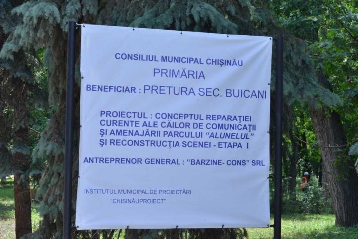 The renovation workings of the Alunelul Park of Buiucani sector of the Capital has started