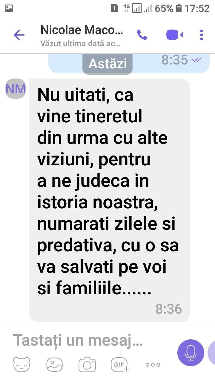 Former Deputy Minister Ghenadie Cosovan threatened by people of ACUM-PSRM alliance