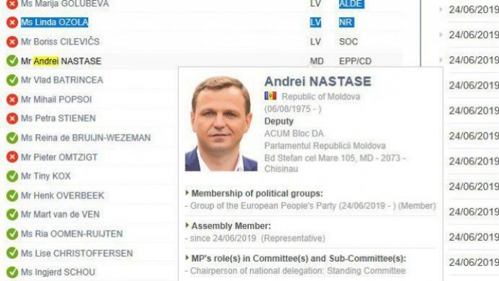 Andrei Năstase voted alongside Socialist Batrîncea for the return of Russia to the Parliamentary Assembly of the Council of Europe