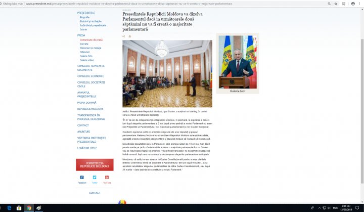 President Igor Dodon deleted the proof which indicated that he was lackey following someone else's order 