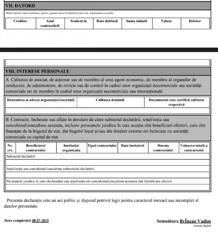 Vadim Brînzan, one of the richest ministers of Sandu government (DOC)