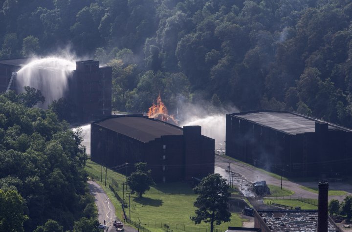 45 thousands Jim Beam Barrels Of Bourbon Erupts In Flames