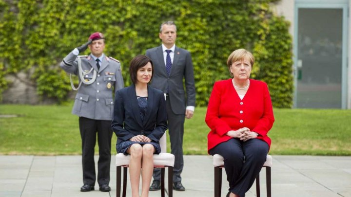 PM Maia Sandu in official meeting with German Chancellor Angela Merkel