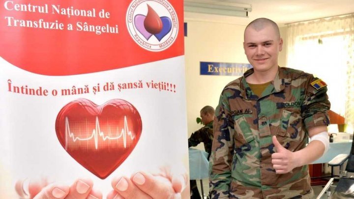 Over 200 soldiers to donate blood at the collecting centers of the Chisinau, Cahul and Balti