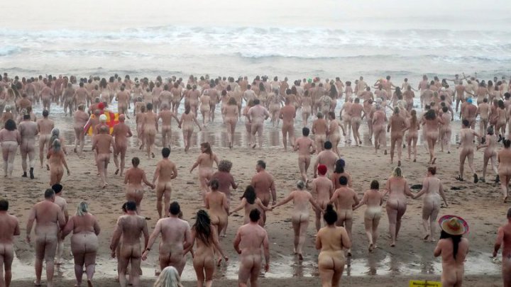 Hundreds of people stripped off in the North Sea to raise money for mental health charities