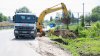 Sunday's torrential rain destroyed a section of road under repair on Chisinau-Ungheni highway (photos)