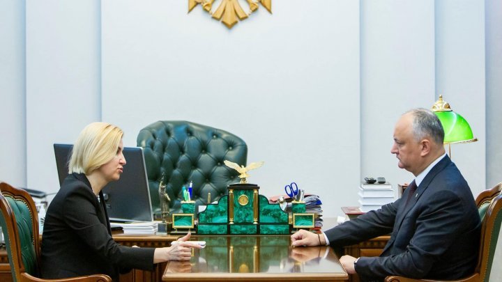 Meeting between Gagauzia Governor Irina Vlah and President Igor Dodon over COVID-19 pandemic 