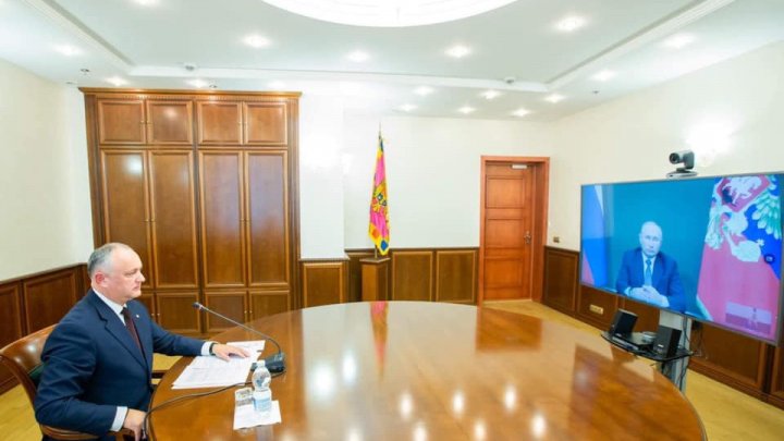 President Igor Dodon has video conference with Russian President Vladimir Putin