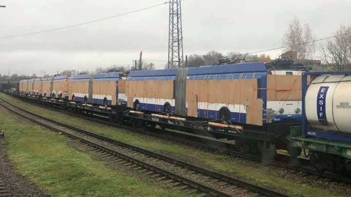 Ten of twenty-five trolleybuses bought from Riga are on their way to Chisinau 