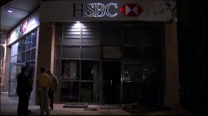 Duminică seara a fost înregistrată o deflagraţie, în faţa filialei băncii HSBC din Atena 